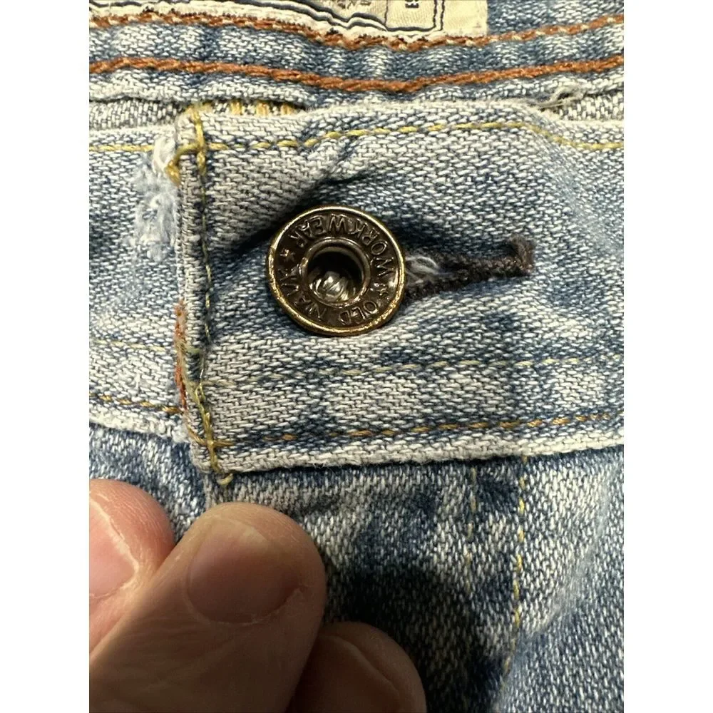 Vintage‎ Y2K Old Navy Mechanic Jeans Mens 36x34 Blue Denim Work Wear Relaxed